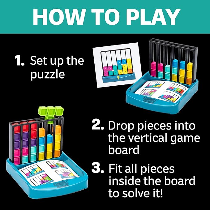 Educational Insights Kanoodle Gravity - 3D Brain Teaser Puzzles for Kids, Spatial Puzzle Games for Adults, Teens and Kids, Problem Solving Toys and Logic Puzzles, Single Player Games