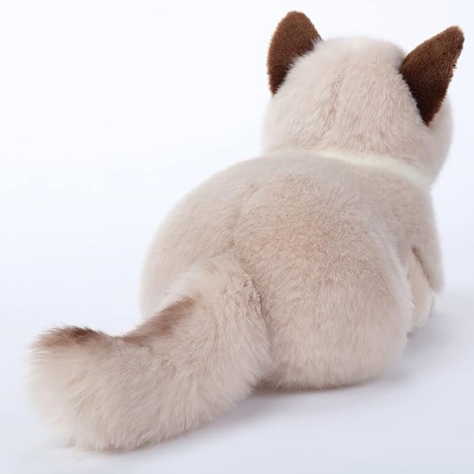 CU-MATE Adorable Stuffed Animals Cat -Handmade Plush Soft Cat -Present Gift for Boys/Girls (Sleeping Ragdoll Cat)