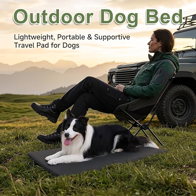 XXL Dog Crate Pad, Double-Sided Waterproof Crate Mat Bed, Outdoor Kennel Mat Beds Pet Sleeping for Large Dogs, Waterproof, Wipeable, Anti-Slip, Kennel Pads 47 x 29 Inch, Black