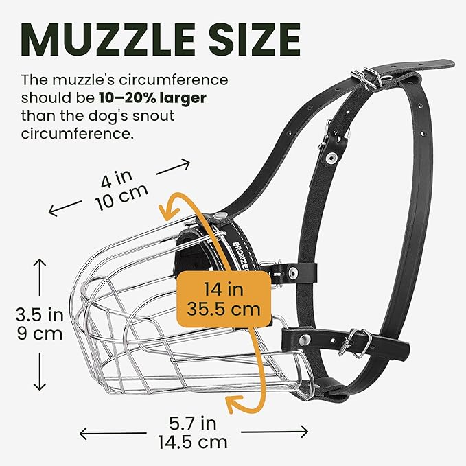 BRONZEDOG Pitbull Dog Muzzle Metal Mask Amstaff Wire Basket Pit Bull Adjustable Leather Straps for Large Dogs (Pink)