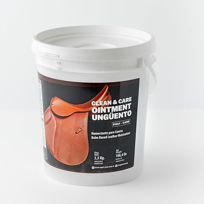 EQUI - CARE: Clean & Care Ointment. Tallow and Beeswax, Deeply Moisturize and Condition Your Leather tack and Equipment. Nourishing Ointment Keeps Leather Soft, Supple and Resistant to wear and Tear.