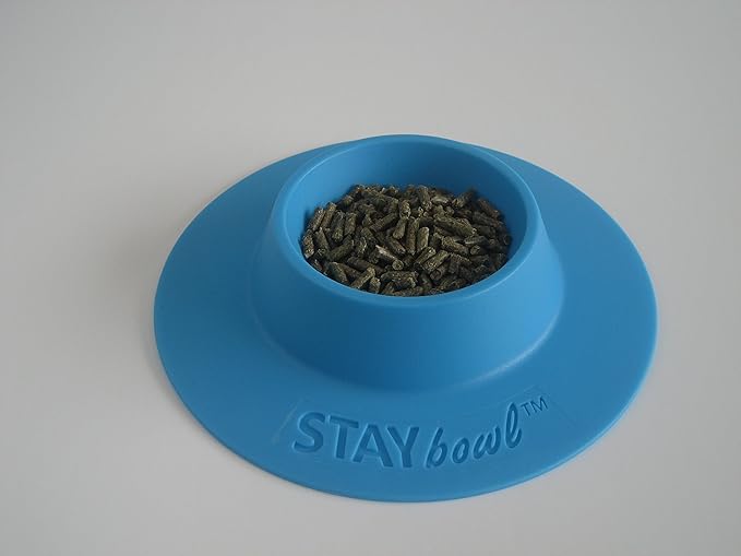 Tip-Proof Ergonomic Pet Bowl for Guinea Pig and Other Small Pets; 1/4-Cup Size; Sky Blue
