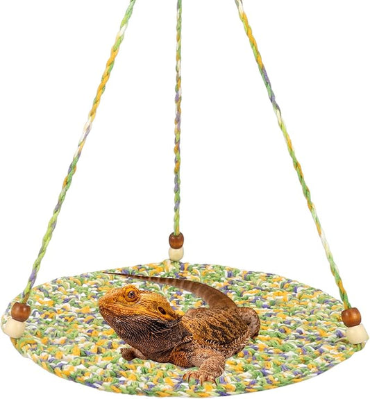 Jspupifip Bearded Dragon Bed, Large Reptile Hammock for Lizard Cage, Gecko & Chameleon Accessories