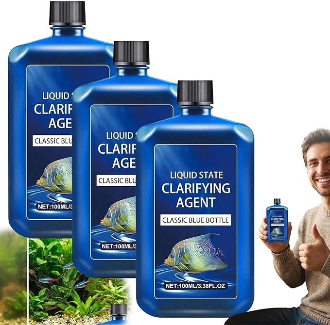 Fast-Acting Aquarium Water Clarifier, Powerful Freshwater Aquarium Water Purification Clarifier, Clears Cloudy Fish Tank, Liquid State Clarifying Agent, for Freshwater