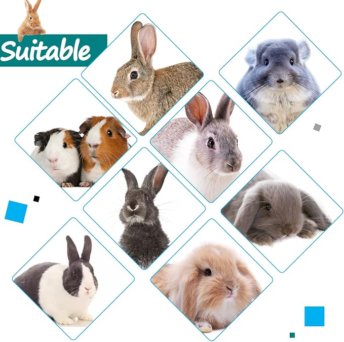 Hamiledyi Extra Large Rabbit Litter Box Pet Corner Toilet Small Animal Potty Trainer Huge Bunny Litter Pan with Plastic Grate Deep Dump Tray for Adult Guinea Pigs Ferrets Chinchillas