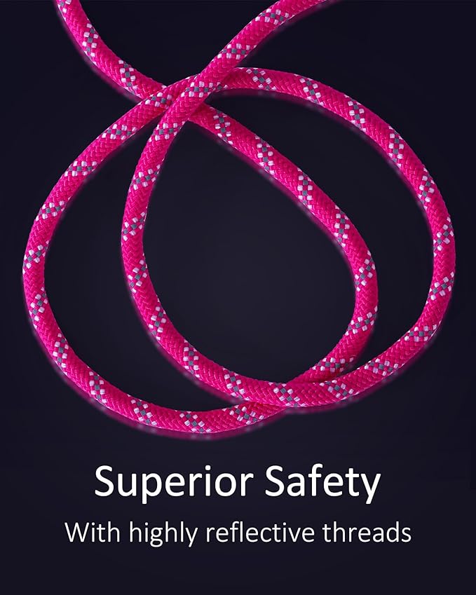 Long Dog Leash for Dog Training 20FT, Heavy Duty Dog Lead for Large Medium Small Dogs Outside Walking, Playing, Camping, or Yard,Hot Pink