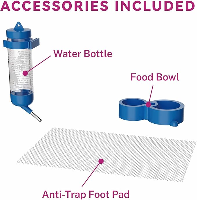 STILLCOVE Small Rabbit Cage Indoor, Guinea Pig Cages with Water Bottle & Food Dish, Bunny Enclosure for Hamster, Ferret, Rat, Chinchilla, Hedgehog, Gerbil, Mouse and Small Animal