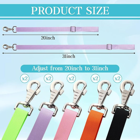 10 Pcs Horse Bucket Strap Hangers Horse Suppliers Adjustable Nylon Bucket Strap for Buckets Hay Nets Outdoor Feeders(Multicolor)