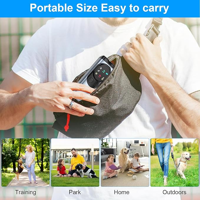 Dog Bark Deterrent Device, Anti Barking Device for Dogs, Ultrasonic Dog Bark Deterrent to Stop Barking 50 ft, Barks No More Dog Training Device, Barking Silencer for Dog Training
