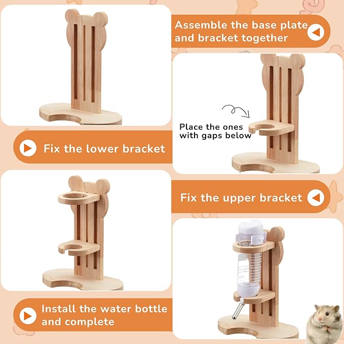 20 Pcs Hamster Toys Set, 16 Small Animal Chewing Toys, Maze Wood House, Silent Exercise Running Wheels and Water Bottle Set Feeding Bowl for Hamster Habitat Rat Cage Accessories(Green)