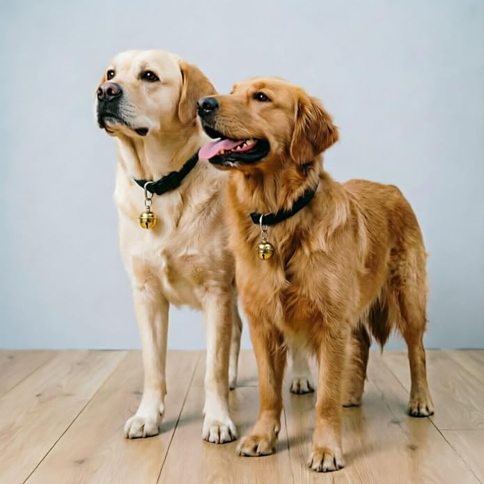 2 Extra Loud Dog and Cat Bells, Heavy Duty Copper Collar Bell with Quick Link for Pet Tracking