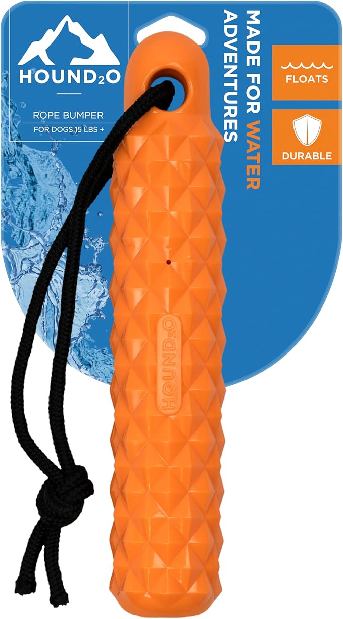 Dog Toys | Rope Bumper Floating Outdoor Toy for Dogs | Bright Orange Fetch Toy