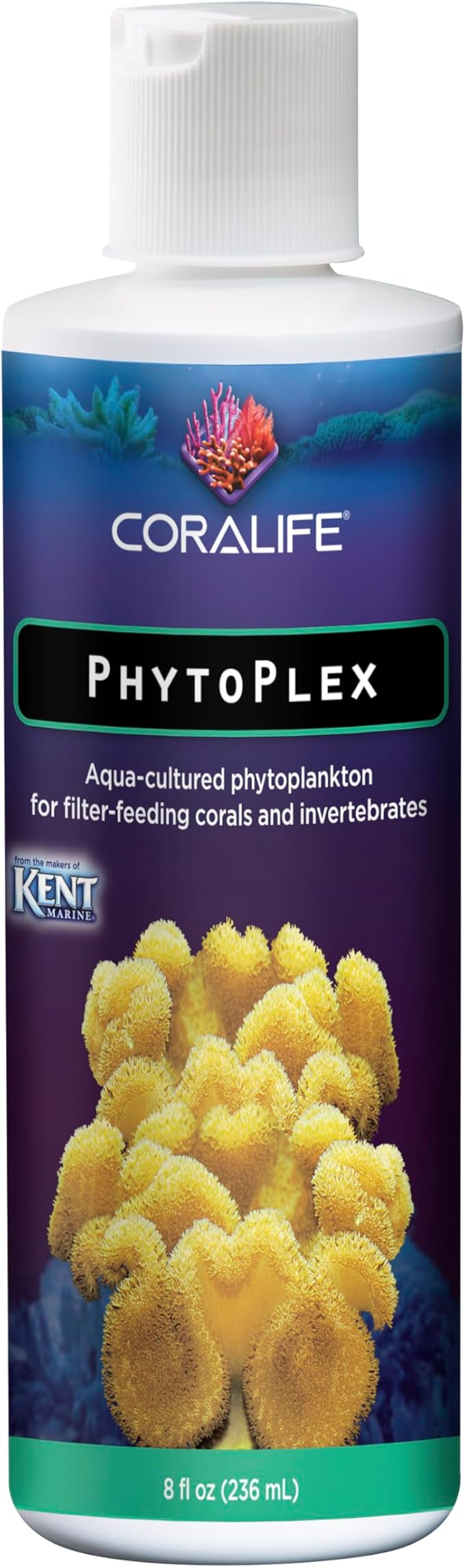 Coralife Saltwater Fish Tank Aquarium Phytoplex Aqua Cultured Phytoplankton, 8 oz