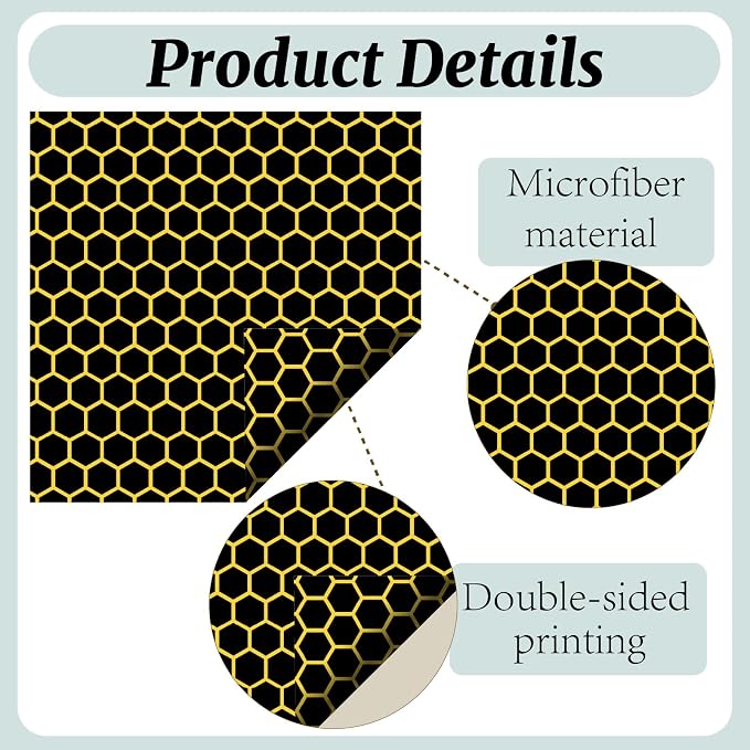 CREATCABIN 6Pcs Glasses Cleaning Cloth Insects Microfiber Cleaning Cloths Bee Glasses Cleaner Wipes Soft Microfiber Reusable for Eyeglasses Camera Lens Laptops Screens Phone 6 x 6 Inch Yellow