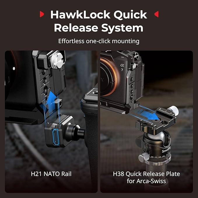 SmallRig A7 V / A7R V / A7 IV HawkLock Quick Release Full Cage for Sony Alpha 7 V/Alpha 7R V/Alpha 7 IV Camera