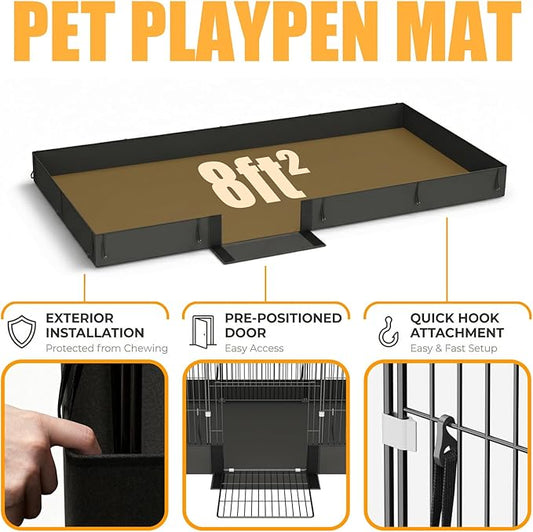 Guinea Pig Cages DIY Small Animal Playpen with Waterproof Liner, Expandable Cage for Guinea Pigs, Metal Wire Yard Fence Rabbit Cage
