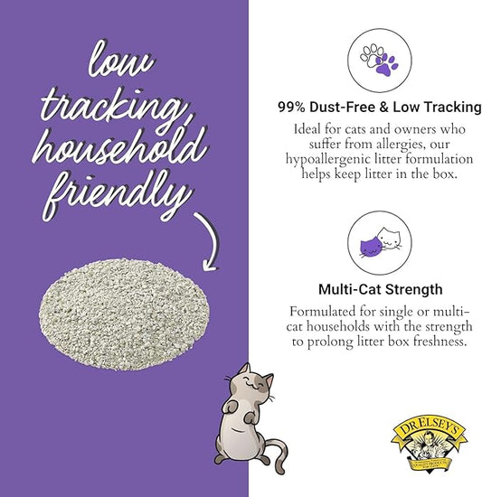 Dr. Elsey's Clean Tracks Clumping Clay Cat Litter, 20 lbs.