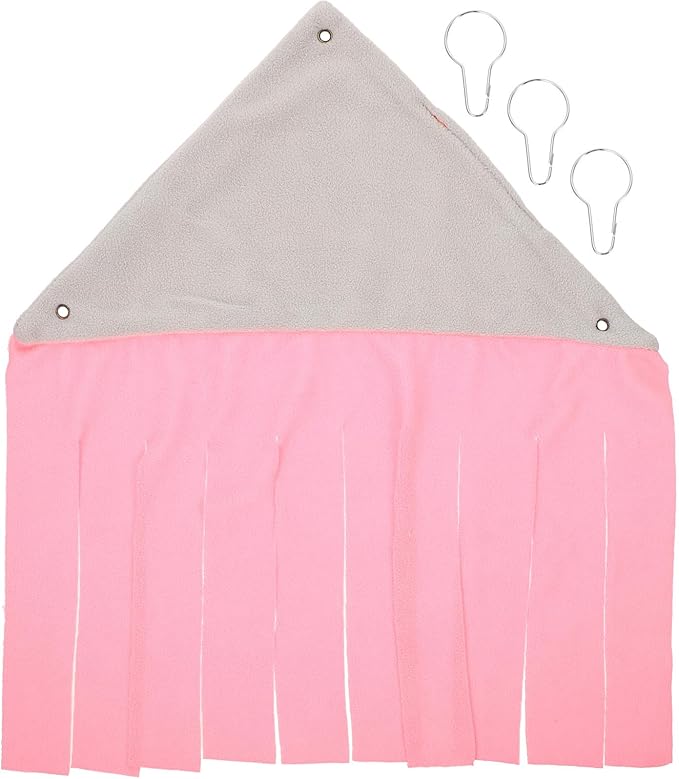 POPETPOP Small Animal Hideout House with Corner Hammock, Lightweight Cotton Pet Shelter for Hamster, Guinea Pig, Bunny, Hedgehog – Soft Pet Bed Tent for Cage Resting and Hiding, 1pcs Light
