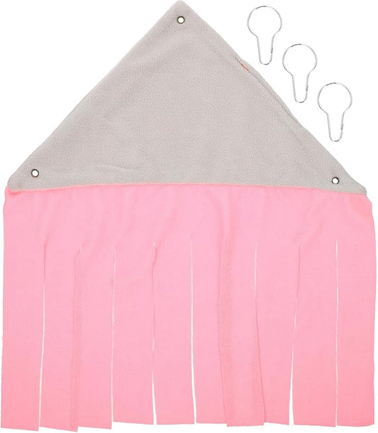 POPETPOP Small Animal Hideout House with Corner Hammock, Lightweight Cotton Pet Shelter for Hamster, Guinea Pig, Bunny, Hedgehog – Soft Pet Bed Tent for Cage Resting and Hiding, 1pcs Light