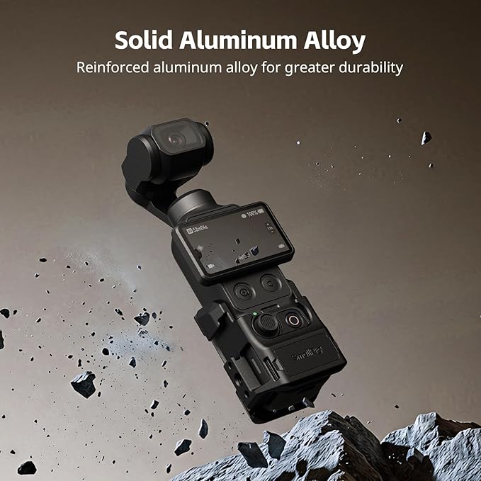 SmallRig Pocket 4/3 Aluminum Cage Expansion Adapter Accessories for DJI Osmo Pocket 4/3, with 1/4"-20 Holes for Side Handle, Cold Shoe Mount, Bidirectional Magnetic Quick Release Interfaces - 6002