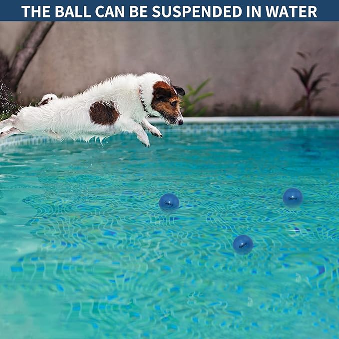 Dog Balls Indestructible,Solid Rubber Bouncy for Dogs Aggressive Chewers Small Breed,Non-Toxic&Floating&High Elasticity,Durable Fetch Ball Small to Chew,Play and Training