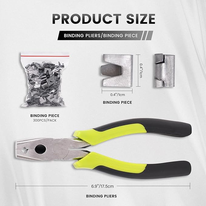 rabbit cage clips and pliers Wire Cage Clips with Fencing Pliers Green (1200pcs Clips)