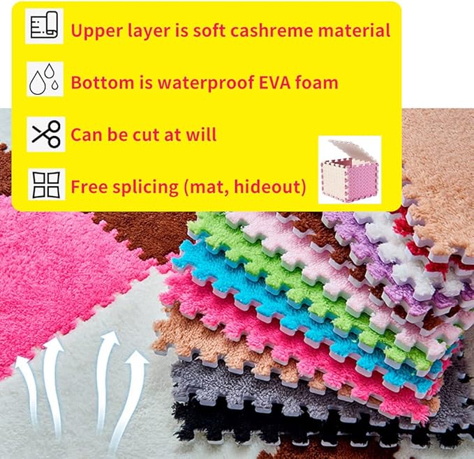10Pcs 11” x 11” Guinea Pig Pads Washable, Reusable Guinea Pig Fleece Cage Liners, Soft Warm Rabbit Sleep Mat Blanket Bed (Purple)