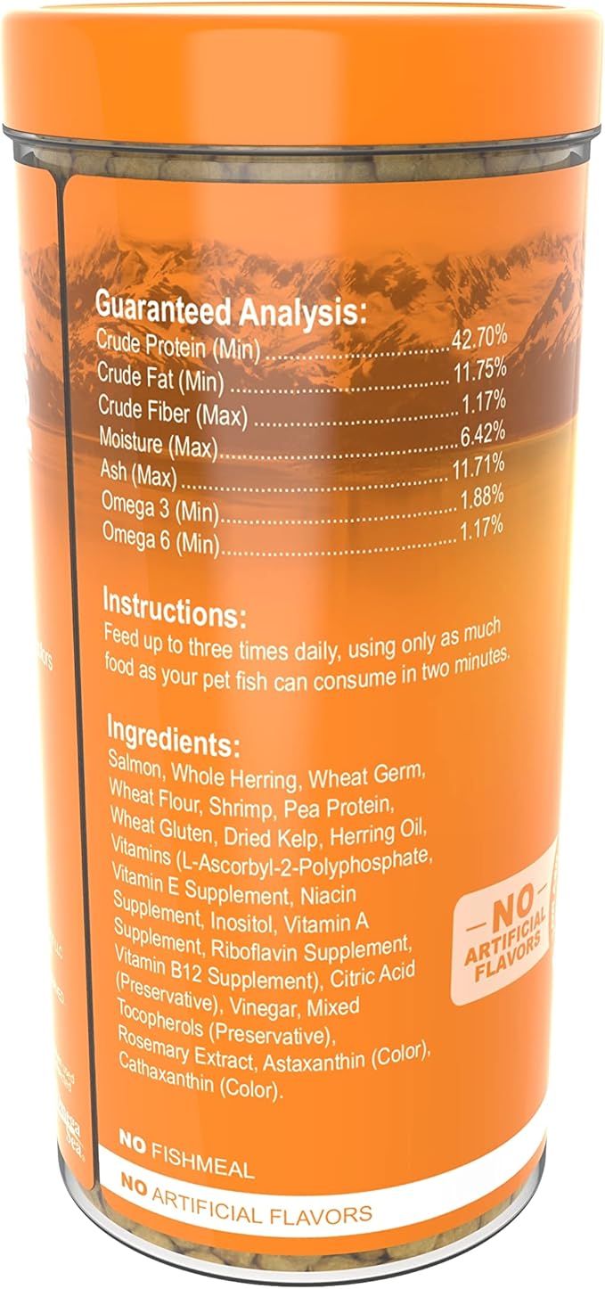 Omega One Goldfish Pellets, Sinking, 6mm Large Pellets, 7.5 oz