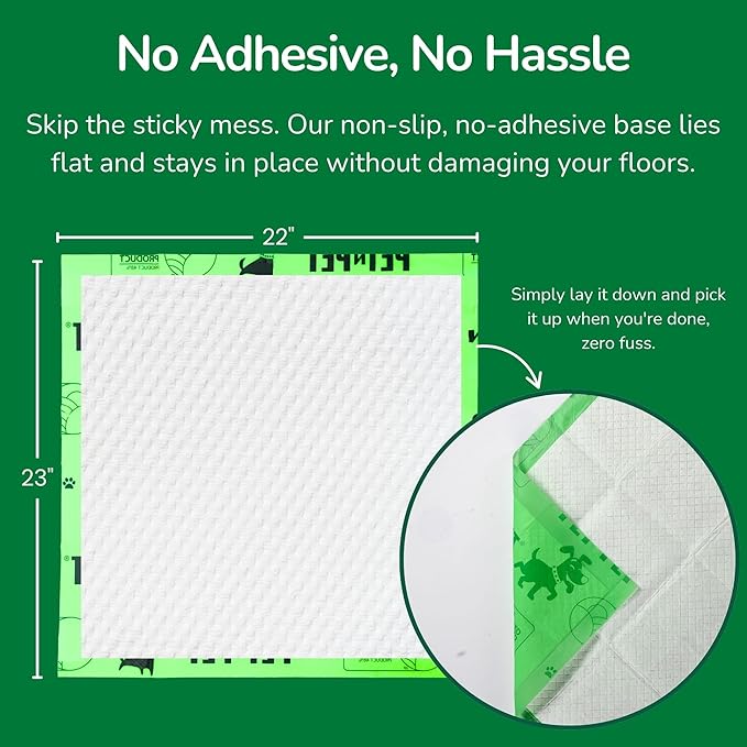 Pet N Pet 50 Counts Pee Pads for Dogs, 48% USDA Certified Plant Based Dog Pad, Unscented Puppy Training Pads, High Absorbency & Leak-Proof Pee Pads for Dogs