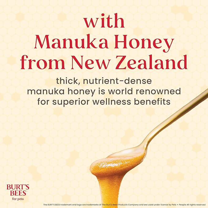 Burt's Bees for Pets Manuka Honey Oatmeal Shampoo for Dogs, Colloidal Oatmeal & Coconut Oil, 95%+ Natural Origin, No Sulfates, Parabens or Phthalates, Milk & Honey Scent, 16 Fl Oz