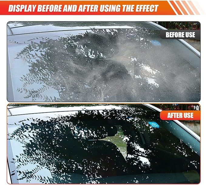 Automotive Oil Film Cleaning Brush - Reusable Glass Cleaning Board Car Windshield Glass Oil Film Remover Brush for Windows - Antifog Glass Coating for Windshield Improves Clarity and Visibility (4PCS)
