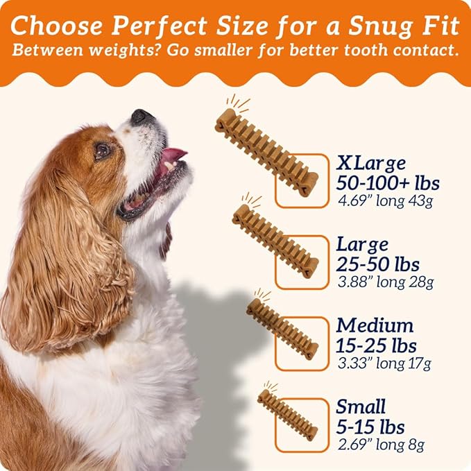 Groovies Flexible Dog Dental Chews with Patented DentalFit Technology to Help Support Tartar Control & Fresh Breath, Medium Dog Chews for 15-25 lb Dogs, USA Manufactured Oral Care, 45 Chews