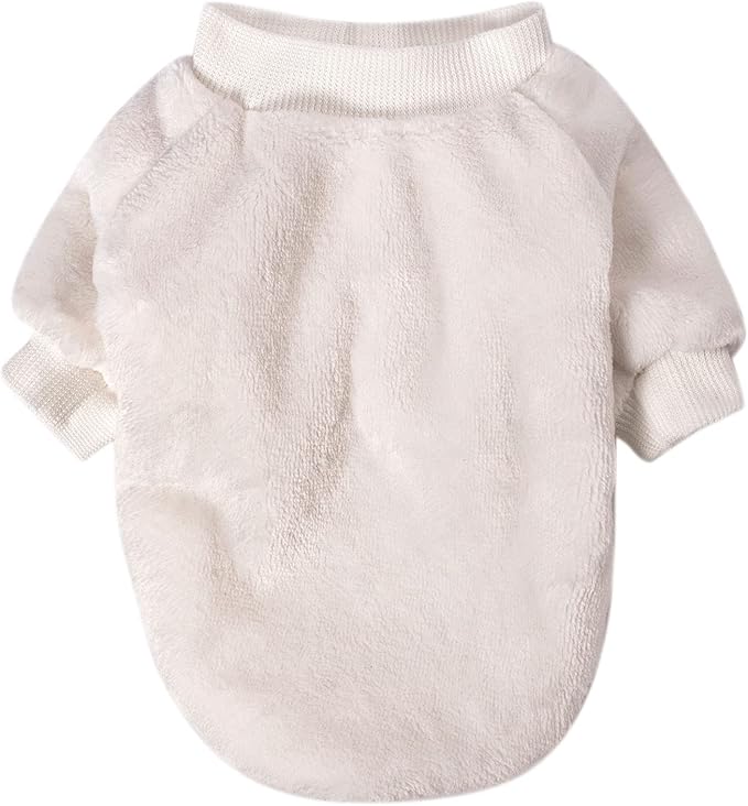 FabriCastle Dog Sweaters, 3-Pack Dog & Cat Clothes, Ultra Soft and Warm Pet Jackets for Small Dogs Boy & Girl, Winter Pet Apparel Costumes, Puppy Outfits (Beige,Light Green,Yellow, X-Small)