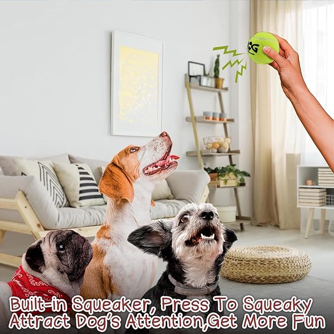 INSUM Squeaky Dog Balls - Squeaky Tennis Balls for Dogs, Multicolor | Medium - 2.5'', 20Pack
