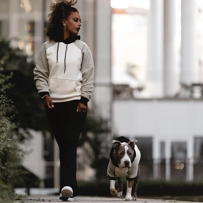 Spark Paws Dog Hoodie – Premium Dog Sweater for Small, Medium, and Large Dogs | Warm Outfits for French Bulldogs, Pitbull, Puppy, Winter Jacket Alternative - Olive Cream - XL
