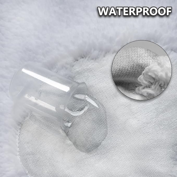 Dog Blankets Waterproof Pet Blanket Paw Printing Super Soft Warm Fluffy Facecloth Sofa Car Bed Protector, Urine Proof Washable for Puppy Large Dogs & Cats 40"*30" Beige