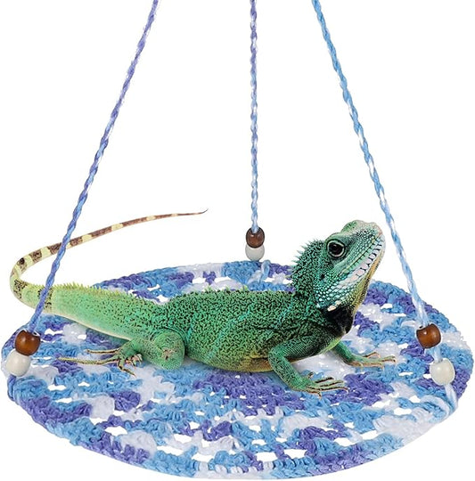 Jspupifip Bearded Dragon Accessories for Habitat,Bearded Dragon Tank Decor Basking Platform Gecko Tank Leopard Gecko Tank Accessories for Chameleon Birds Rats Hamster Iguana
