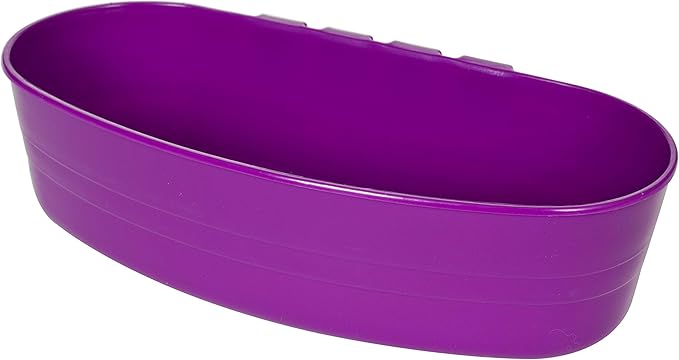 Pet Lodge® Plastic Cage Cup | Bunny Cage Cup | Feeder & Waterer for Small Animals | Mountable Hooks for Any Wire Type | Durable Plastic | 1 Quart | Purple