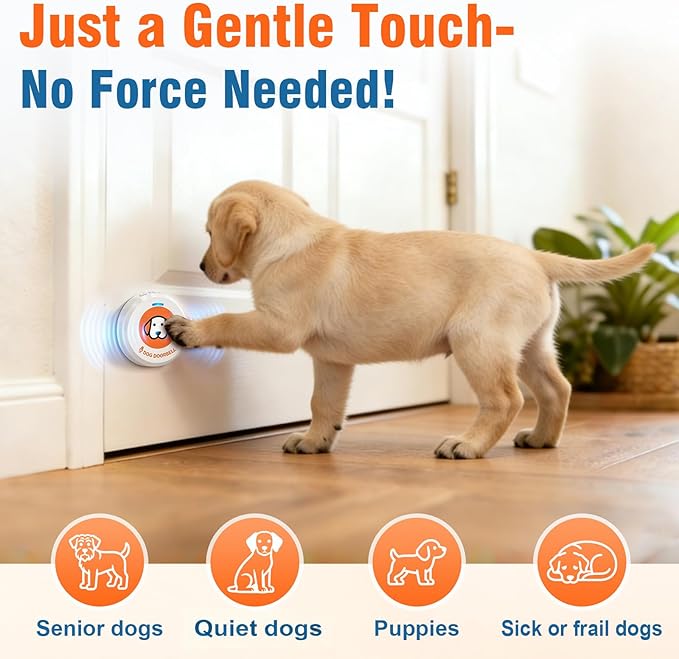 ChunHee Recordable Bells for Dog Training to Go Outside - Dog Door Bell with 5 Adjustable Volume | Bell for Dogs to Ring to Go Potty | Teach Puppies to Signal to Go Outside & Potty