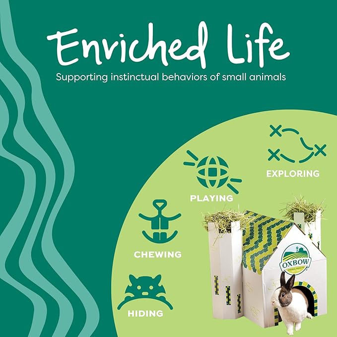 Oxbow Enriched Life Twisty Rings, Rabbit & Guinea Pig Toy, Hamster, Chinchilla & Rat Chew Rings, Small Pet Enrichment & Cage Accessory, Safe Natural Chew, Bunny Boredom Breaker, Enrichment Play Toy