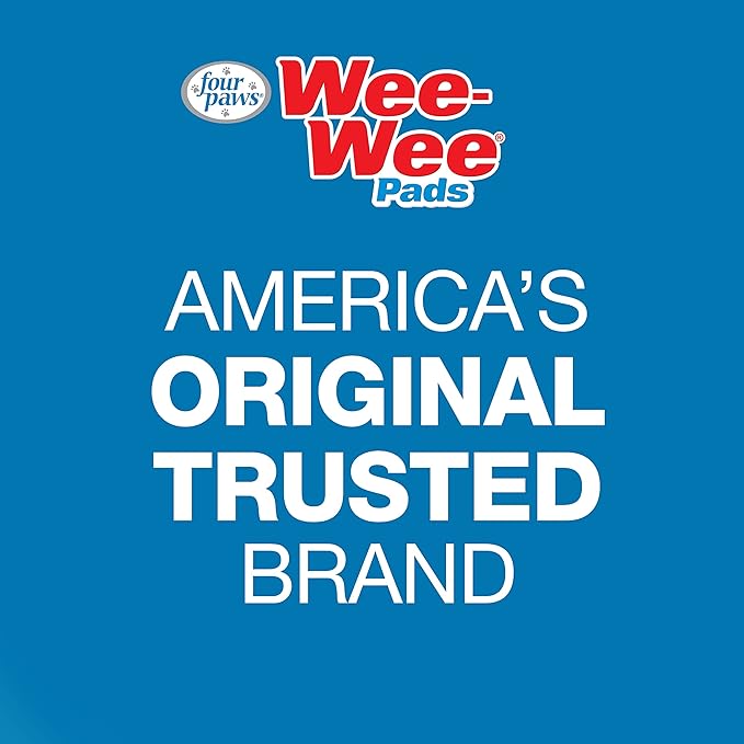 Four Paws Wee-Wee Odor Control with Febreze Freshness Pee Pads for Dogs & Puppies, Leak-Proof Dog Housebreaking Potty Training Floor Protection, Spring Fresh Scent, 22" x 23", 150 Count