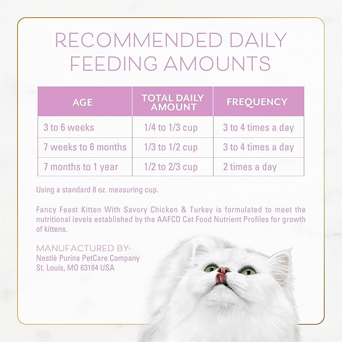 Purina Fancy Feast Kitten With Savory Chicken and Turkey Kitten Dry Food - 7 lb. Bag
