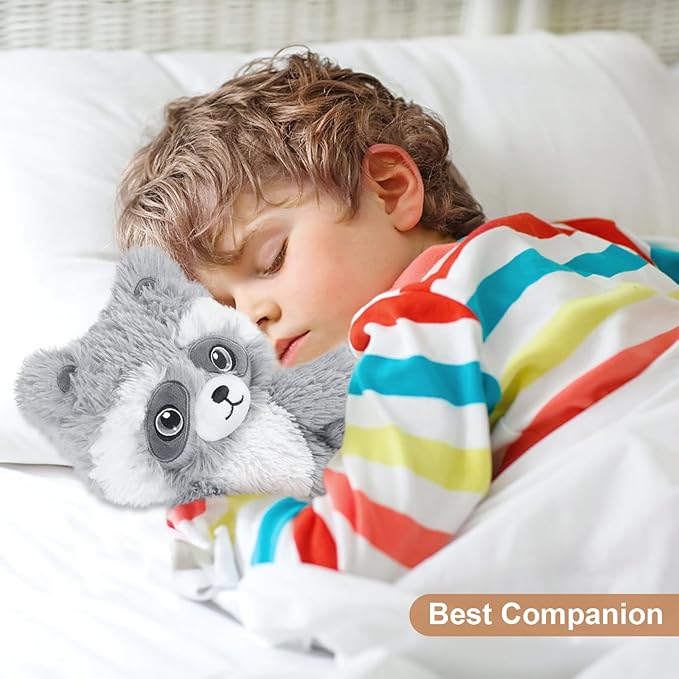 SuzziPals Heatable & Coolable Raccoon Stuffed Animal, Microwavable Heating Pad Plushies for Soothing & Relaxation, Heated Stuffed Animals with Lavender Scented, Raccoon Gifts