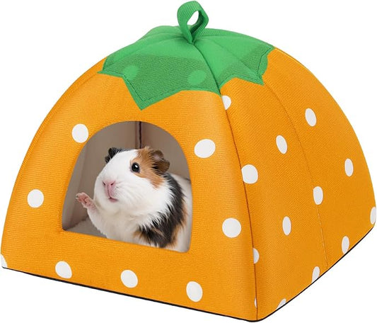 Guinea Pig Hideout Warm Fleece Small Animal Bed Washable Pet Cushion Winter Warm Sleeping Nest for Hamster Rabbit Chinchilla