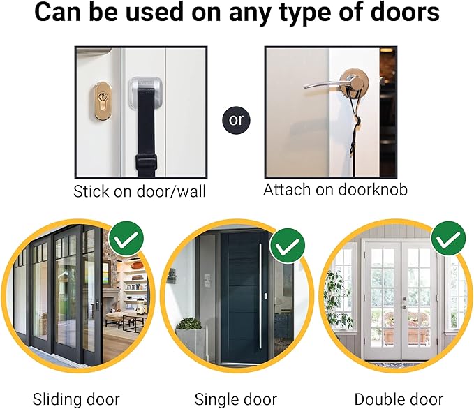 SVD.PET [2-Pack Puppy Bell Doorbells, Dog Bells for Potty Training, Attach to doorknob or Anywhere Near the Door, Length and Height Adjustable (White)
