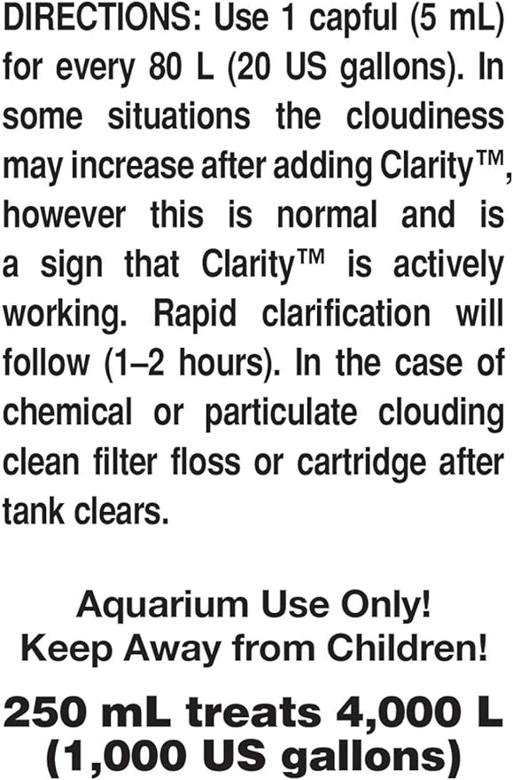 Seachem Clarity, 250ml (8.45 Fl Oz)