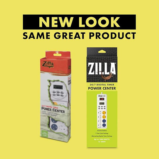 Zilla Reptile Pet Habitat Lighting & Terrarium Heat Power Center Timer, Digital