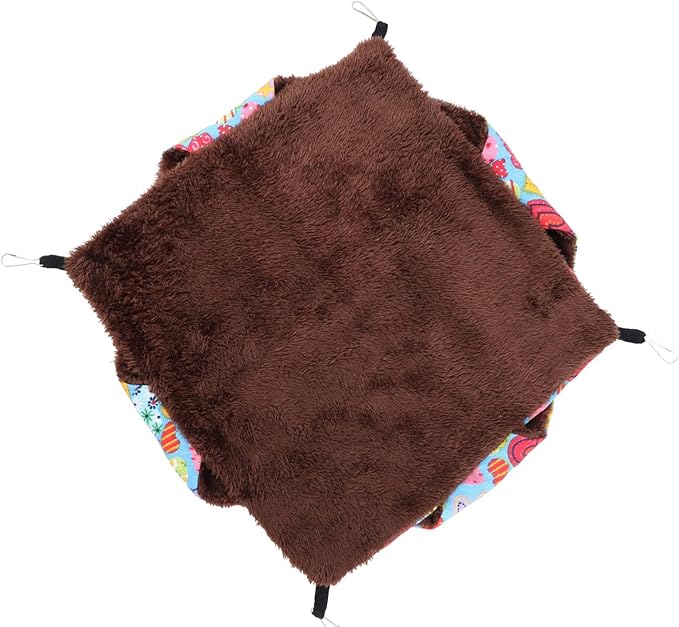 GLOGLOW Pet Hamster Hammock, Soft Velvet Cotton Sleeping for Hamsters and Small Pets, Warm Double Layers Hammock for Guinea Pigs and Ferrets (34 * 34) (*)