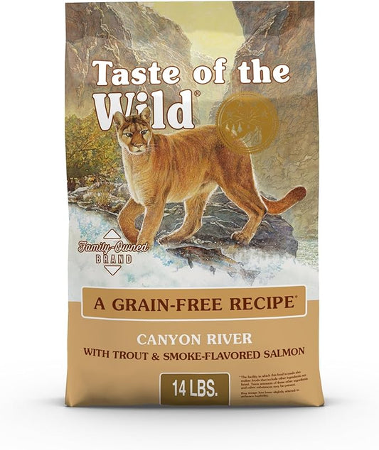 Taste Of The Wild Canyon River Grain-Free Dry Cat Food With Trout & Smoke-Flavored Salmon 14lb