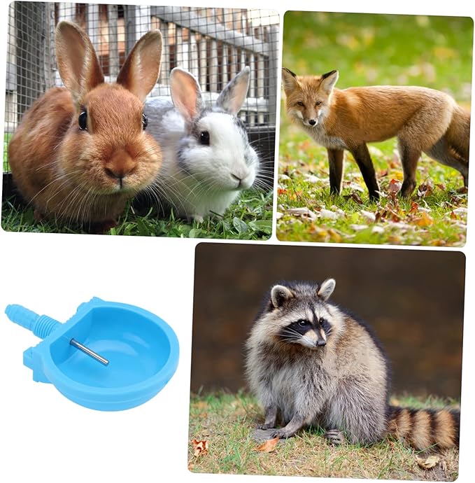 Happyyami Automatic Drinking Bowl for Rabbits Ferrets and Other Small Animals 5-Piece Set Food-Grade Material Leak-Proof Design for Indoor and Outdoor Use